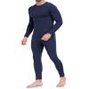 WEERTI Thermal Underwear for Men Long Johns with Fleece Lined Base Layer Men Cold Weather Top Bottom Navy view 1