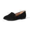 Amazon Essentials Women's Loafer Flat, Black Microsuede, 12 Wide view 1