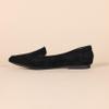 Amazon Essentials Women's Loafer Flat, Black Microsuede, 12 Wide view 4