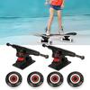 Alomejor Skateboard Truck Bracket Kit Skateboard Wheel Bracket Bridge Set Longboard Truck Kit Accessory Combination view 3