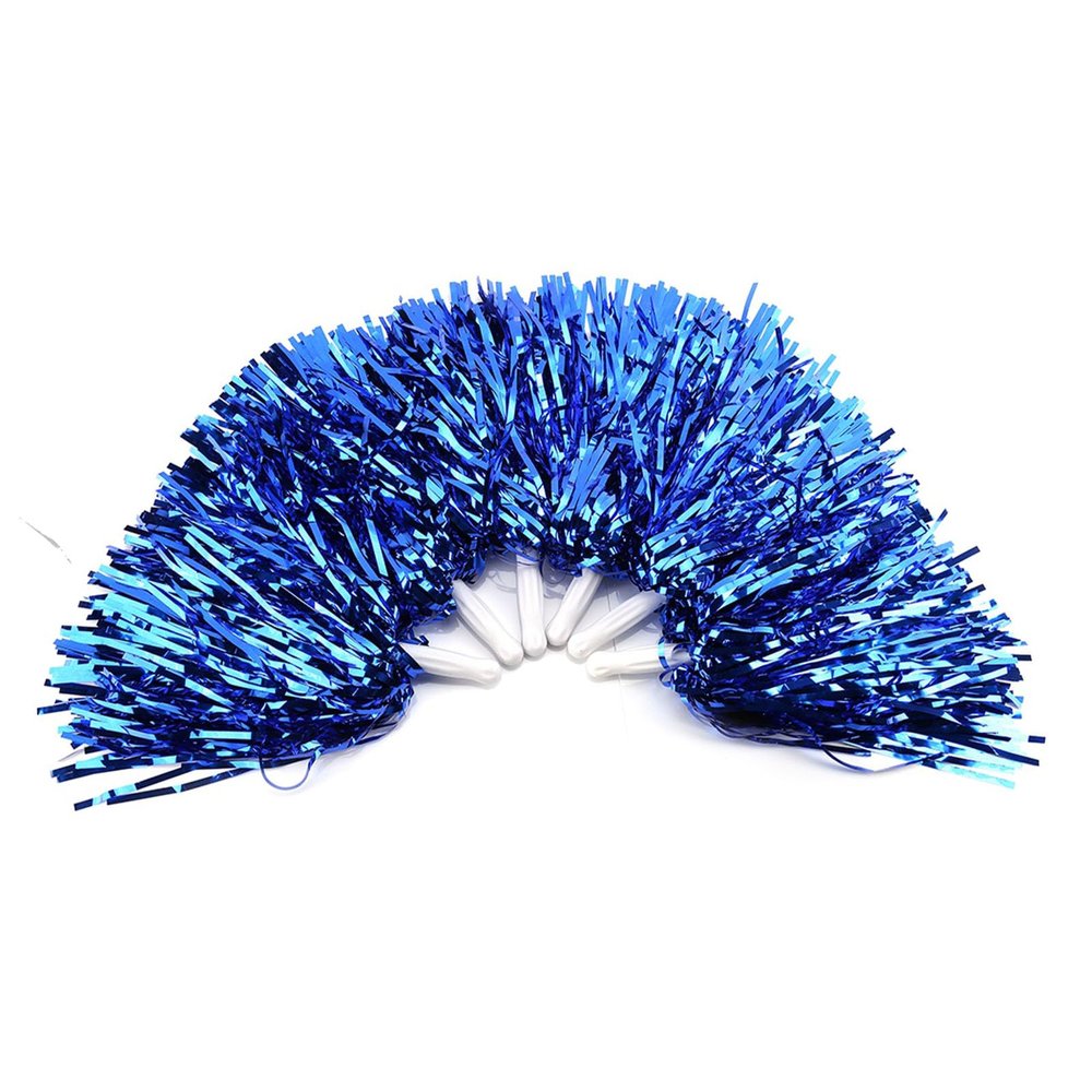 6Pcs Cheerleading Pom Poms Party Dance Accessory Sports Pompoms Cheer Chear Poms(Blue)