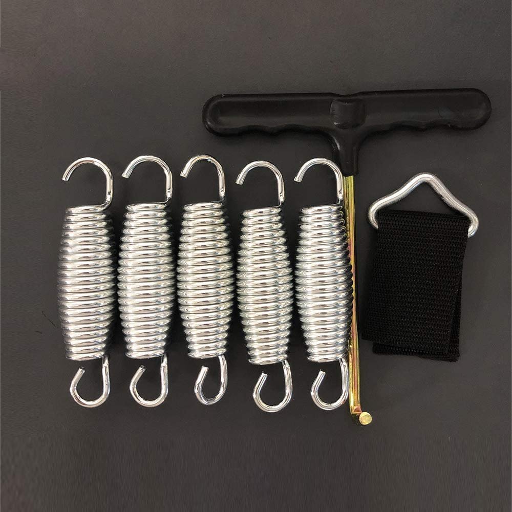Shan Trampoline Spring (87, 100, 120, 140, 165 mm) Spring Replacement, Trampoline Accessories, Triangle Buckle (10)