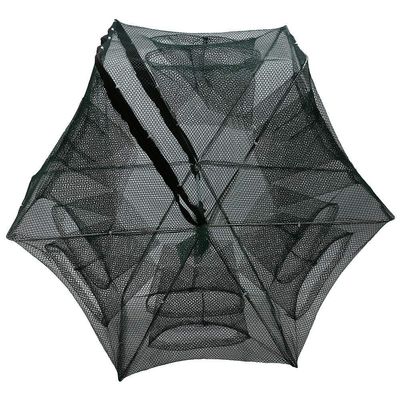 Automatic Fishing Net Shrimp Cage Nylon Foldable Crab Minnow Lobster Crawfish Trap Cast - 6/12 Holes Optional(12 Holes)
