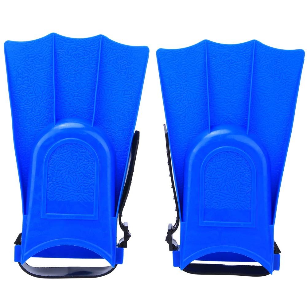 1 Pair Kids Swimming Fins,Kids Diving Short Flippers PVC Swimming Training Fins Lightweight Flippers(25-30-Blue)