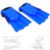 1 Pair Kids Swimming Fins,Kids Diving Short Flippers PVC Swimming Training Fins Lightweight Flippers(25-30-Blue) view 3