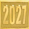 Crown Awards 2027 Chenille Pin, Gold 2027 Themed Award Pins, 50 Pack Prime view 1