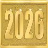 Crown Awards 2026 Chenille Pin, Gold 2026 Themed Award Pins, 50 Pack Prime view 1