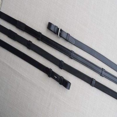 KL Select XL 5/8" Easy Grip REINS Black Buckle W/Stops
