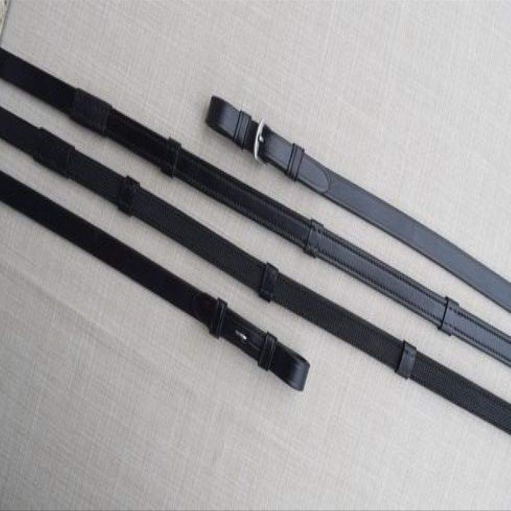 KL Select XL 5/8" Easy Grip REINS Black Buckle W/Stops