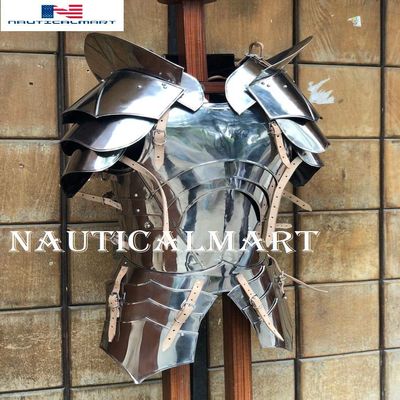 Nautical-Mart Medieval Knight Steel Armour Breastplate with Pauldron Fantasy Costume Collectible