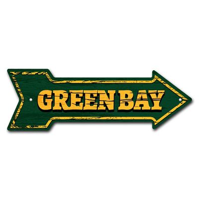 MightySkins Peel and Stick Art Removable Green Bay Decal Decor 24" Directional Sticker Vinyl Wall Decals