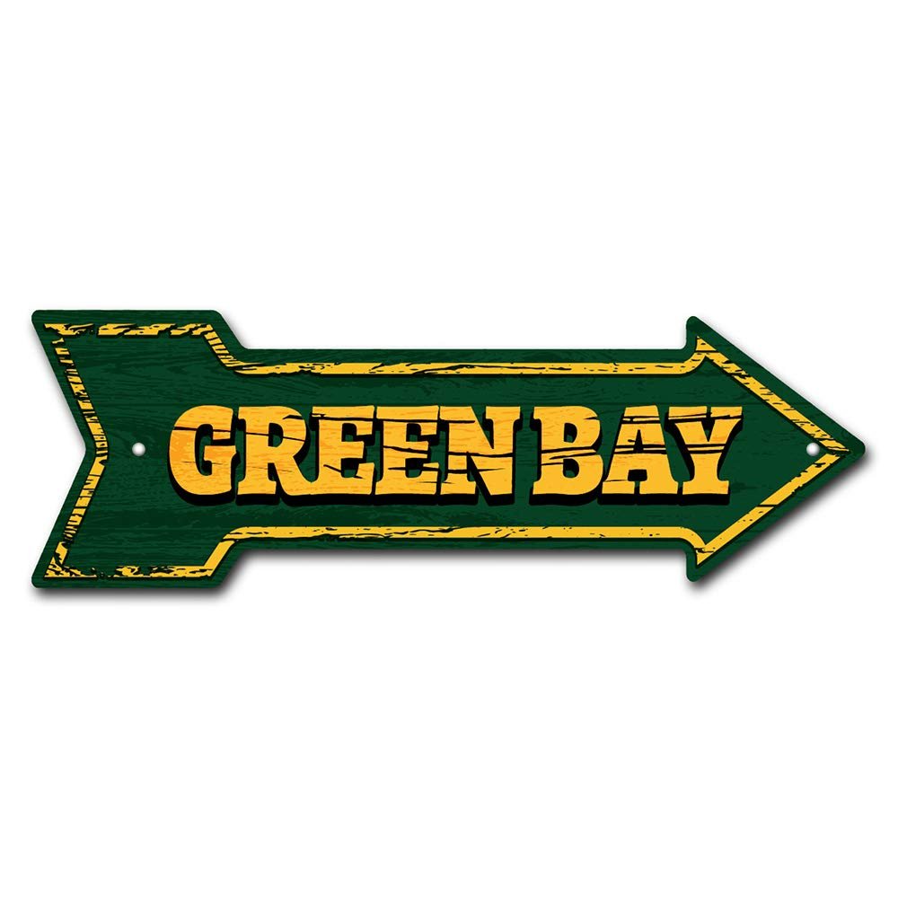 MightySkins Peel and Stick Art Removable Green Bay Decal Decor 24" Directional Sticker Vinyl Wall Decals