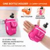 2-in-1 Running Fun Pink Handheld 12 Oz Water Bottle & Belt Add-on  Strap to Hand or Slide on Belt  Waterproof Pocket for Money, Key, ID  Maximize Your Time, Freedom & Health view 2