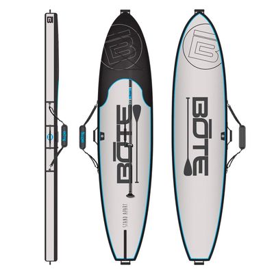 BOTE Brand SUP Board Zip Up Coffin Travel Storage Bag with Shoulder Carry Strap fitted Gatorshell Epoxy Compatible Stand Up Paddle Boards Travel Protection Multiple Size Options