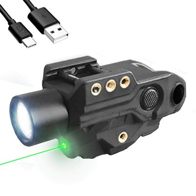 Hawk Gazer FLG-9T Low Profile Rechargeable Flashlight Green Laser Sight Combo