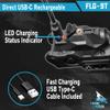 Hawk Gazer FLG-9T Low Profile Rechargeable Flashlight Green Laser Sight Combo view 3