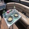 Docktail Bar Utility Boat Table - with Pedestal Adapter Plate (Post/Floor Mount Not Included) | Boat Caddy Organizer, Portable Boat Table and Boat Bar with Cup Holders view 2