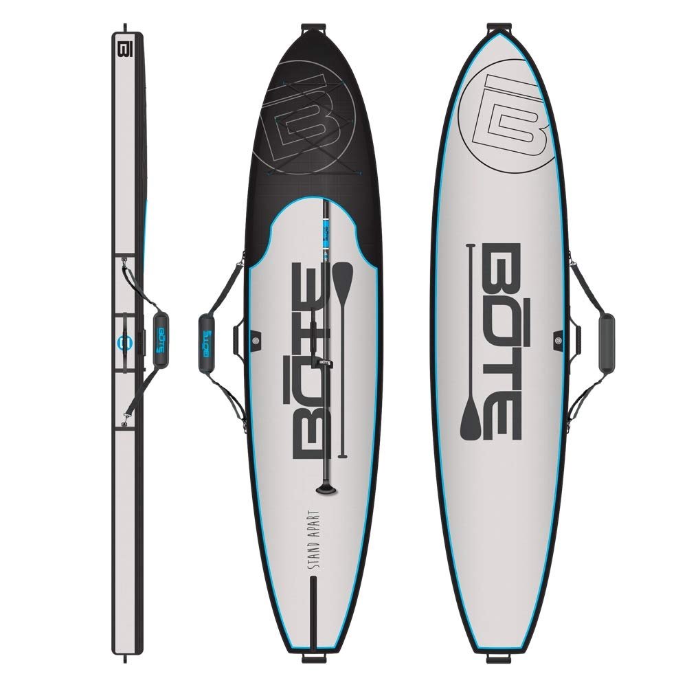 BOTE Brand SUP Board Zip Up Coffin Travel Storage Bag with Shoulder Carry Strap fitted Gatorshell Epoxy Compatible Stand Up Paddle Boards Travel Protection Multiple Size Options