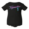 Baku Apparel Miami Team Fans Tua Tagovailoa Vice City Little Infant Baby Short Sleeve Bodysuit (Black, 24M) view 1