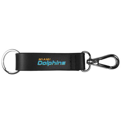 NFL Siskiyou Sports Fan Shop Miami Dolphins Black Strap Key Chain One Size Black