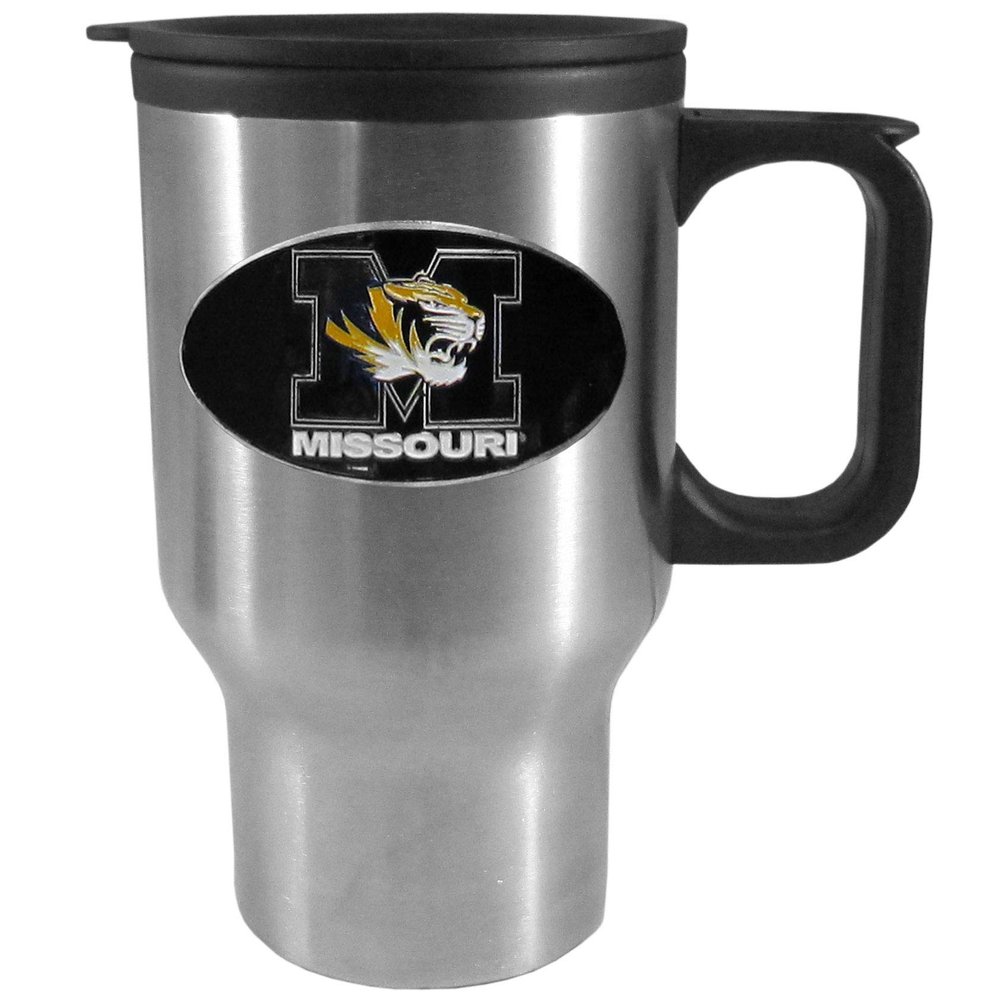 NCAA Missouri Tigers Unisex Sculpted Travel Mug, 14 oz, Gray, One size