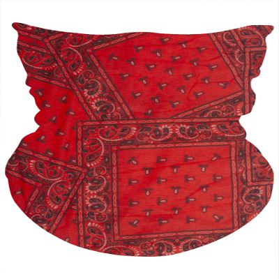 TOP HEADWEAR Multifunctional Face Covering Neck Gaiter Scarf - Red Paisley