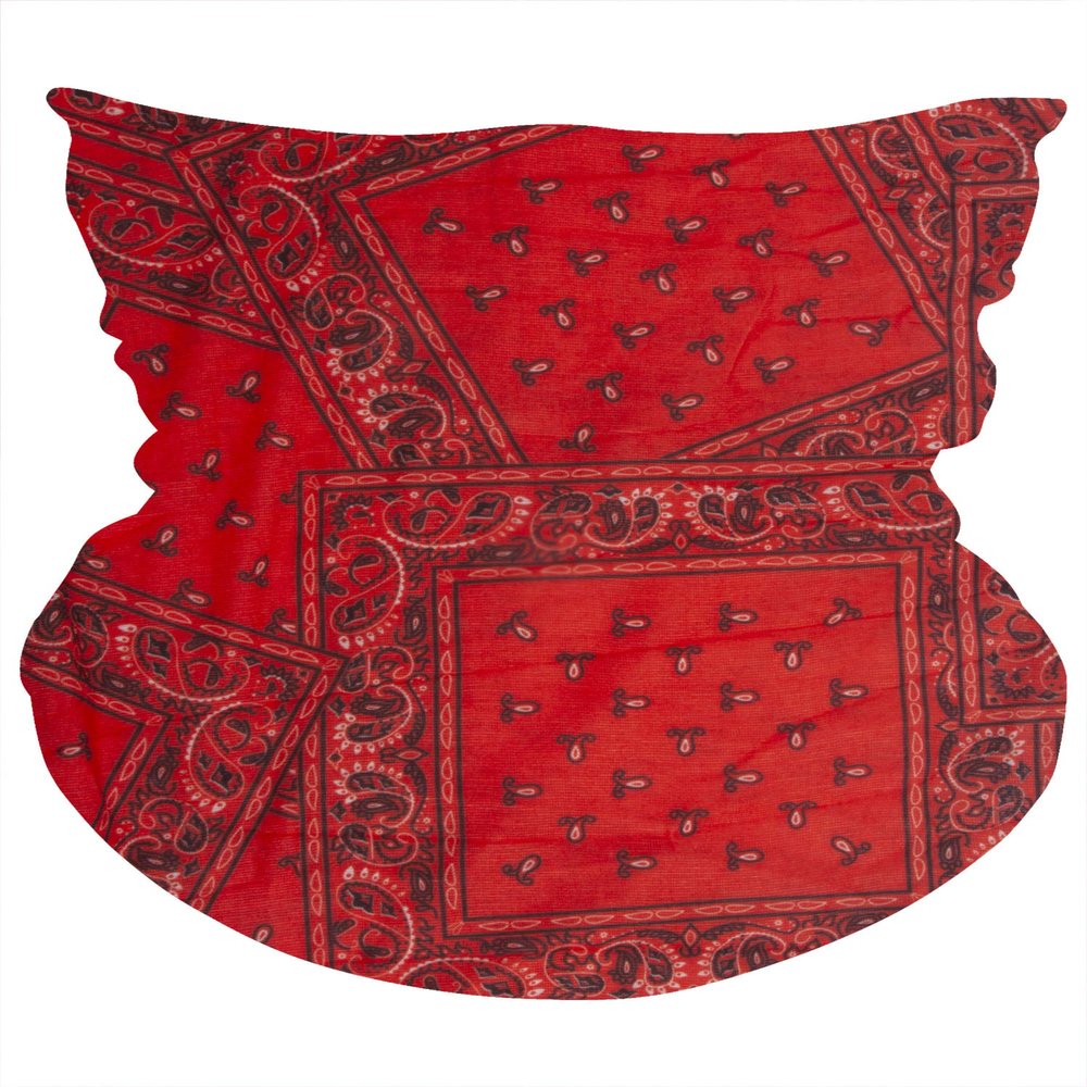 TOP HEADWEAR Multifunctional Face Covering Neck Gaiter Scarf - Red Paisley