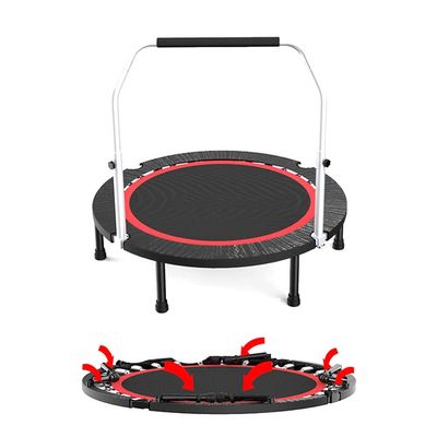Trampoline 50in Round Silent Trampoline, Aerobic Fitness Training Equipment in Home Gym, Indoor and Outdoor Playground Toys, 2 Models (Size : Style2)