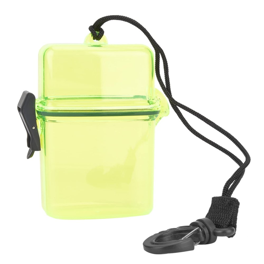 T best Diving Dry Box, Underwater Plastic Transparent Floating Watertight Case Waterproof Diving Sealing Dry Storage Box with Rope Hook for Surfing Canoe Kayak(Transparent Yellow)