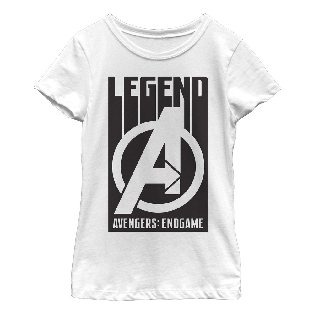 Marvel Girl's Avengers Legends T-Shirt, White, Medium
