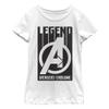 Marvel Girl's Avengers Legends T-Shirt, White, Medium view 1