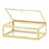 Accent Plus Glass Jewelry Box with Gold Frame view 1
