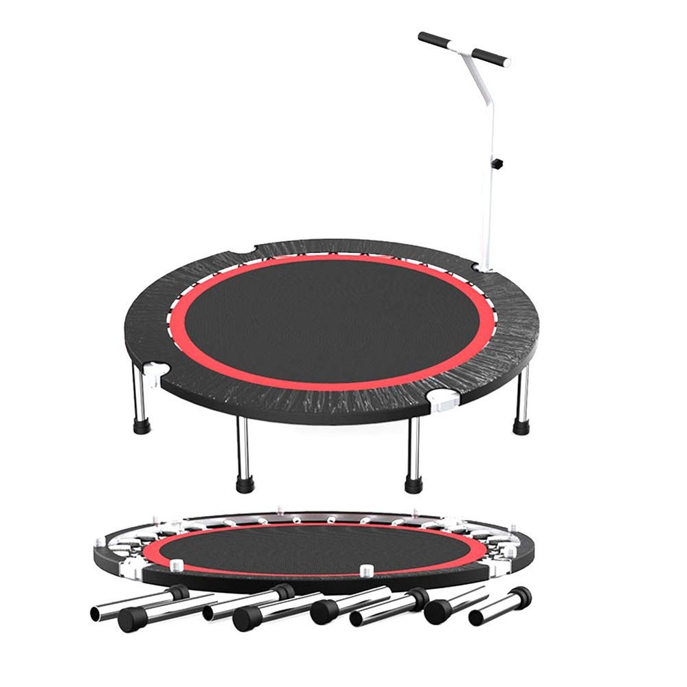 Trampoline 48in Portable Foldable Trampoline, Detachable and Adjustable Armrests, Fitness Equipment for Adults and Children, 2 Models (Size : Style1)