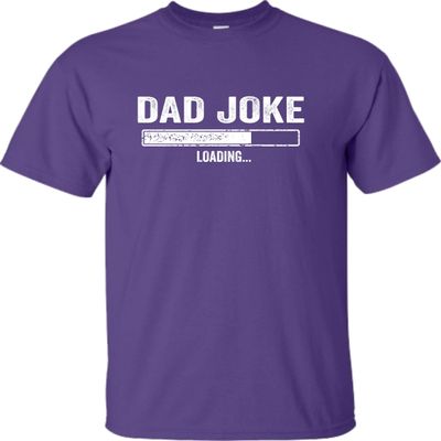 Go All Out XXX-Large Purple Adult Dad Joke Loading T-Shirt