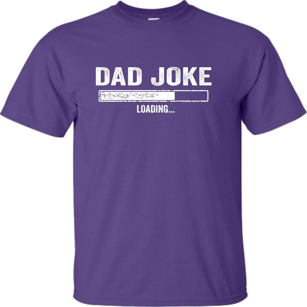 Go All Out XXX-Large Purple Adult Dad Joke Loading T-Shirt
