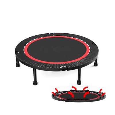 Trampoline 40/48/50in Portable Trampoline, Detachable Armrest, Folding Leg Tube, Aerobic Training for Adults and Children, 3 Models, Load 300kg (Color : Style1, Size : 50in)