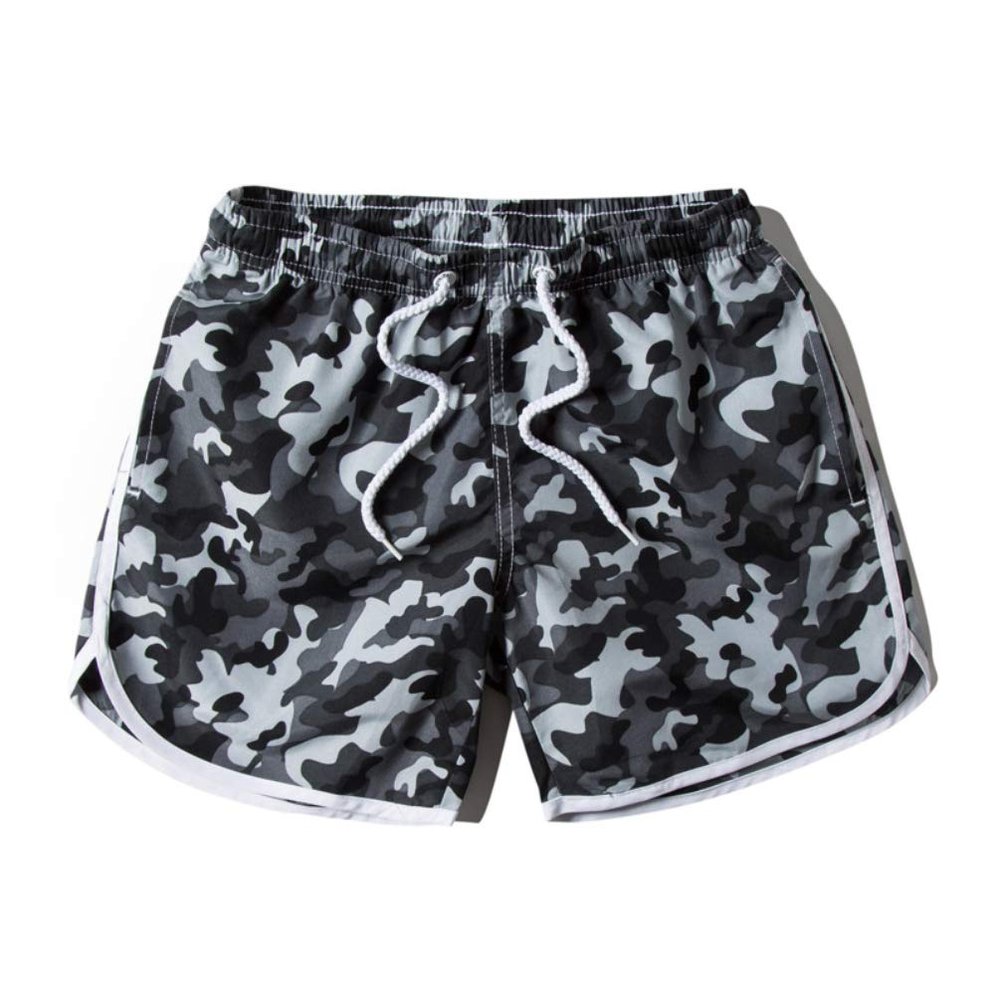 Honeystore Women's Casual Swim Trunks Quick Dry Print Boardshort Beach Shorts 1707-Gray S