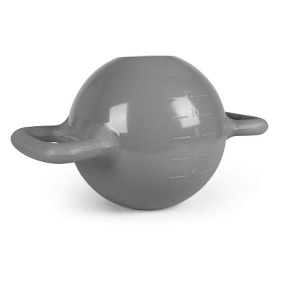 Kettlebells AGYH Portable Inflatable, Adjustable Weight for Water Injection 6-12LB, Two-Handle Pilates, Yoga Training Equipment (Color : Gray)