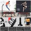 Trampoline Trampoline with Mobile Hand Guards, 8 Foot Tubes can Be Folded, Safe and Silent Indoor Fitness Equipment.45in, 50in (Size : 45in) view 3