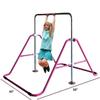 5 Star TD Gymnastics Bar Horizontal Kip Bar + 2x6 Tri Fold Mat Junior Training Adjustable Expandable Height Jungle Gym Children Monkey Bars Climb Tower Playground Balance Bar Gymnasts (Pink) view 2