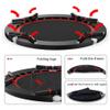 Trampoline 40/48 / 50in Folding Trampoline with Mobile Armrests, Foldable Backboard Trampoline Aerobics, 3 Models, Load 300kg (Color : Style2, Size : 50in) view 4