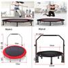 Trampoline 48in Sports Trampoline, Jumping Bed Removable Armrests, Men and Women, Children's Outdoor Play Toys, 2 Models, Load 350kg (Color : Black) view 3