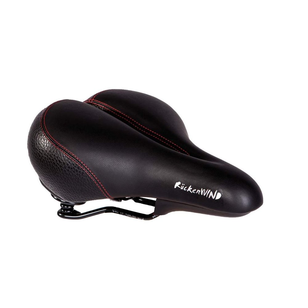 P&P pro Cycling P&P 802 Comfort Saddle Backwind Plain 265 x 210 mm 700 g Black/Red