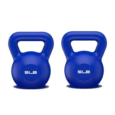 Kettlebells AGYH 2 Blue Kettlebells, Fitness Barbell Home Gym, Full Body Muscle Strengthening Training Equipment, 5lb / 2.3kg
