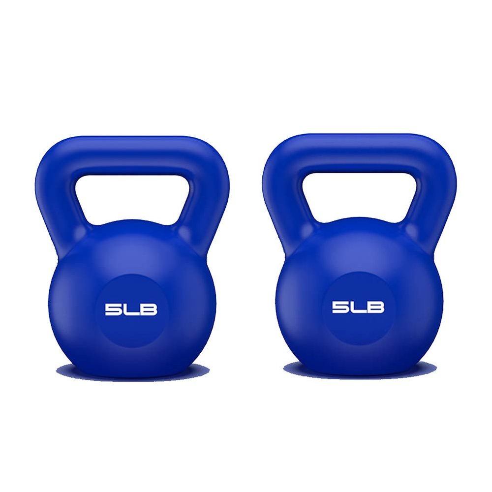 Kettlebells AGYH 2 Blue Kettlebells, Fitness Barbell Home Gym, Full Body Muscle Strengthening Training Equipment, 5lb / 2.3kg