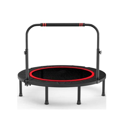 Trampoline 40in Foldable Trampoline, Movable Armrest, Home-Gym Sports Equipment for Men and Women, Toys for Children, 2 Models (Size : S-Load 250kg)