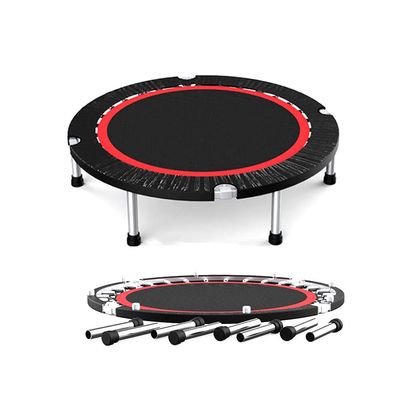 Trampoline 40/48 / 50in Folding Trampoline with Mobile Armrests, Foldable Backboard Trampoline Aerobics, 3 Models, Load 300kg (Color : Style1, Size : 48in)