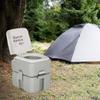 HAPPYGRILL Portable Toilet Outdoor Mini Toilet with Piston Pump Flush for Camping Boating Traveling view 3