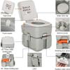 HAPPYGRILL Portable Toilet Outdoor Mini Toilet with Piston Pump Flush for Camping Boating Traveling view 4