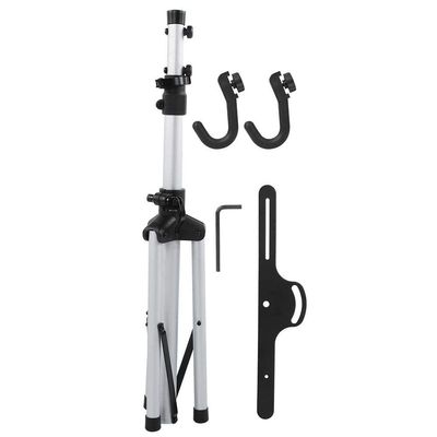 Hanging Rack, Aluminum Alloy Triangle Foldable Stand Adjustable Road Hanger Rack Holder Repair Stand for Mountain Cycling Riding Shelves and
